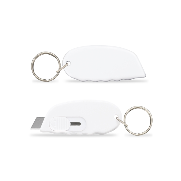 Safety Cutter Key Tag. Spring loaded auto-retractable blade. Split key ring,... from ASI 34040 Alexander Mfg Co