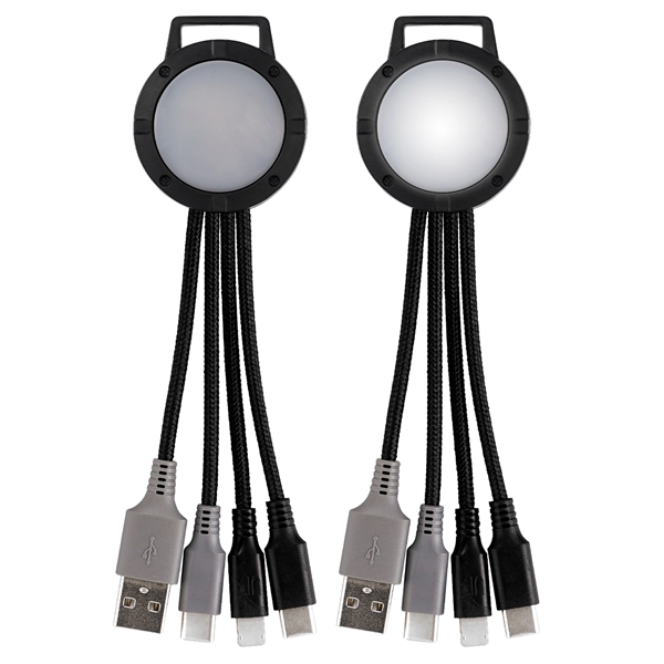 Light Up Two Tone 3-in-1 Duo Charging Cable... from ASI 30208 A P Specialties / AP Specialties
