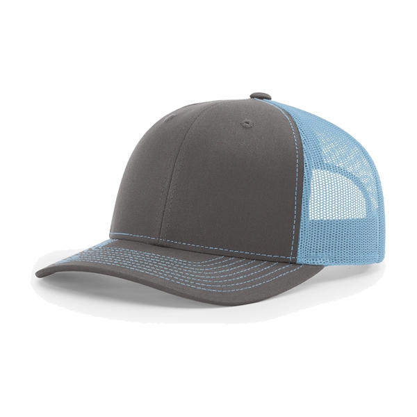 Richardson 112 snapback six-panel cotton and polyester trucker cap with leatherette... from ASI 74601 Calico