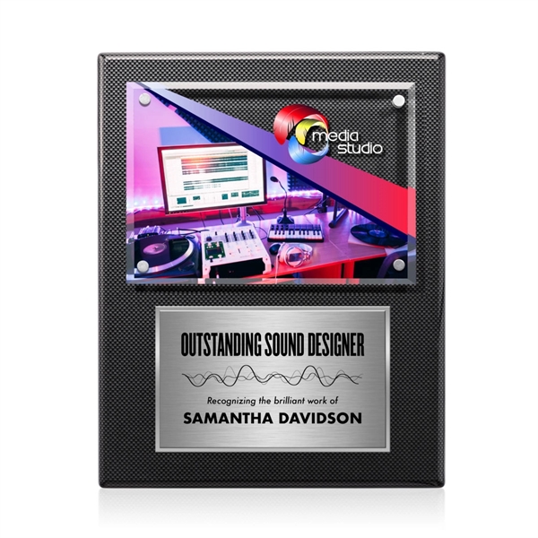 Gossamer VividPrint™ Plaque -  Carbon Fibre/Silver... from ASI 84592 St Regis Group / St Regis