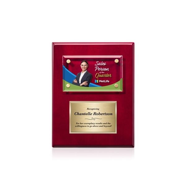 Gossamer VividPrint™ Plaque - Rosewood/Gold... from ASI 84592 St Regis Group / St Regis