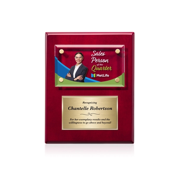 Gossamer VividPrint™ Plaque - Rosewood/Gold... from ASI 84592 St Regis Group / St Regis