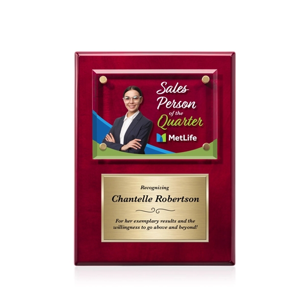 Gossamer VividPrint™ Plaque - Rosewood/Gold... from ASI 84592 St Regis Group / St Regis