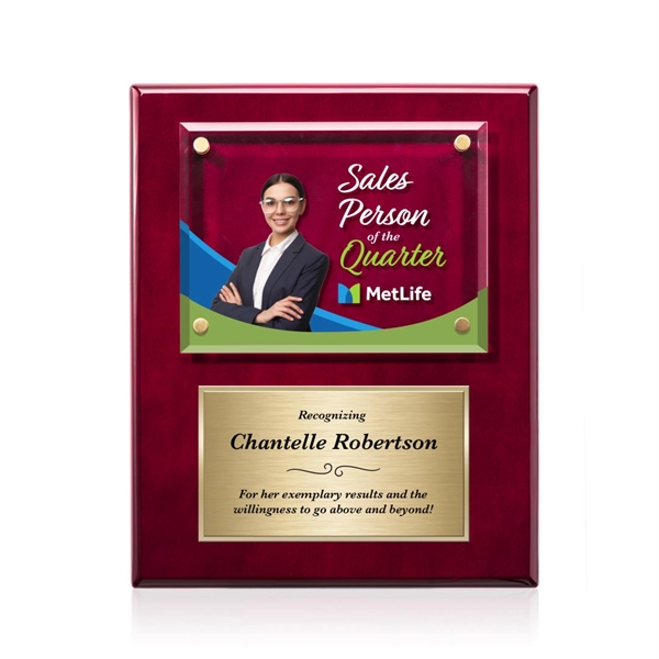 Gossamer VividPrint™ Plaque - Rosewood/Gold... from ASI 84592 St Regis Group / St Regis