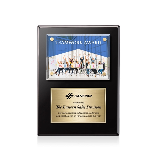 Gossamer VividPrint™ Plaque - Black/Gold... from ASI 84592 St Regis Group / St Regis