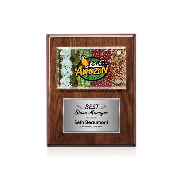 Gossamer VividPrint™ Plaque - Walnut/Silver... from ASI 84592 St Regis Group / St Regis