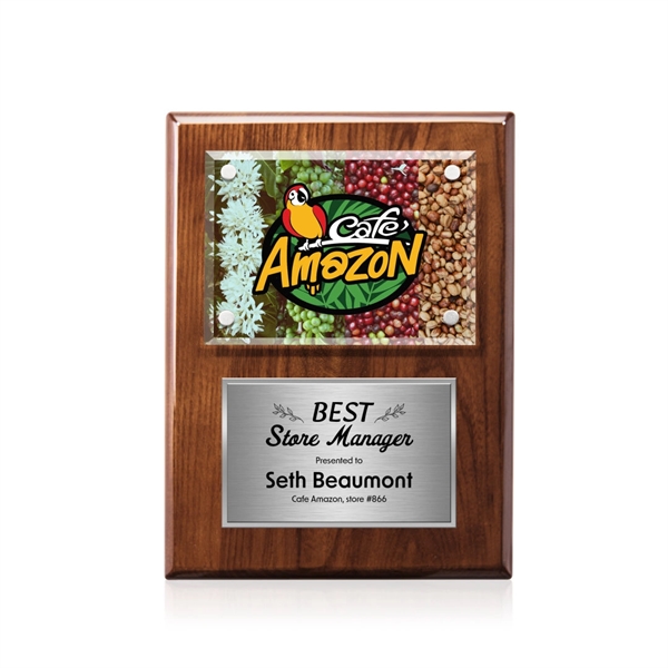 Gossamer VividPrint™ Plaque - Walnut/Silver... from ASI 84592 St Regis Group / St Regis