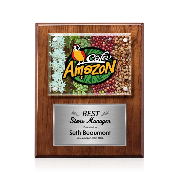 Gossamer VividPrint™ Plaque - Walnut/Silver... from ASI 84592 St Regis Group / St Regis