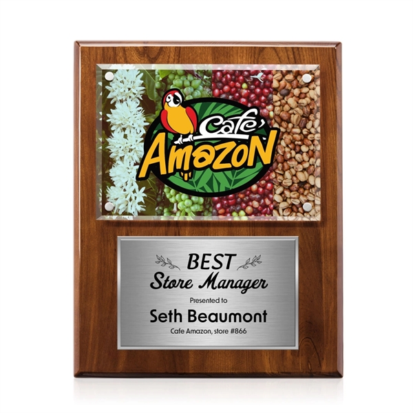 Gossamer VividPrint™ Plaque - Walnut/Silver... from ASI 84592 St Regis Group / St Regis