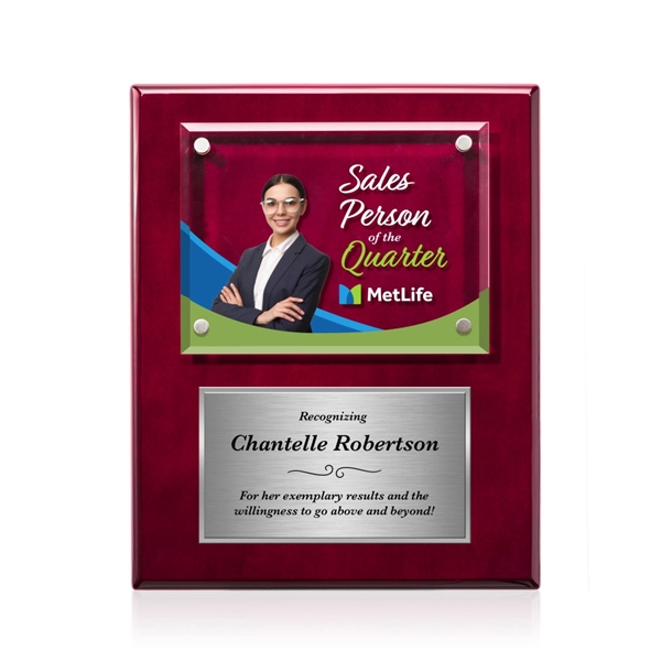 Gossamer VividPrint™ Plaque - Rosewood/Silver... from ASI 84592 St Regis Group / St Regis