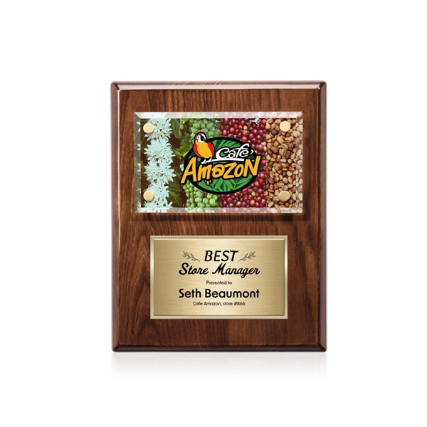 Gossamer VividPrint™ Plaque - Walnut/Gold... from ASI 84592 St Regis Group / St Regis