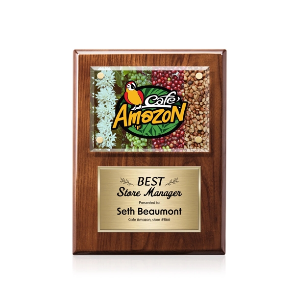 Gossamer VividPrint™ Plaque - Walnut/Gold... from ASI 84592 St Regis Group / St Regis