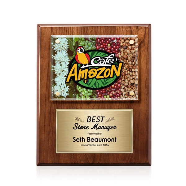 Gossamer VividPrint™ Plaque - Walnut/Gold... from ASI 84592 St Regis Group / St Regis