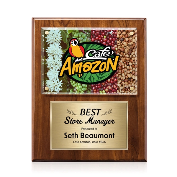 Gossamer VividPrint™ Plaque - Walnut/Gold... from ASI 84592 St Regis Group / St Regis