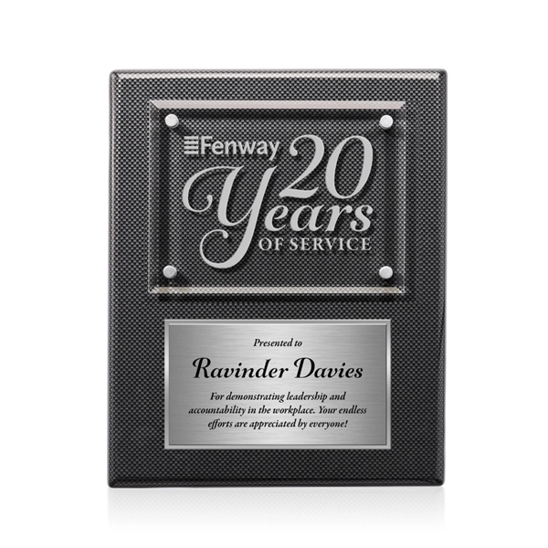 Gossamer Plaque - Carbon Fibre/Silver... from ASI 84592 St Regis Group / St Regis