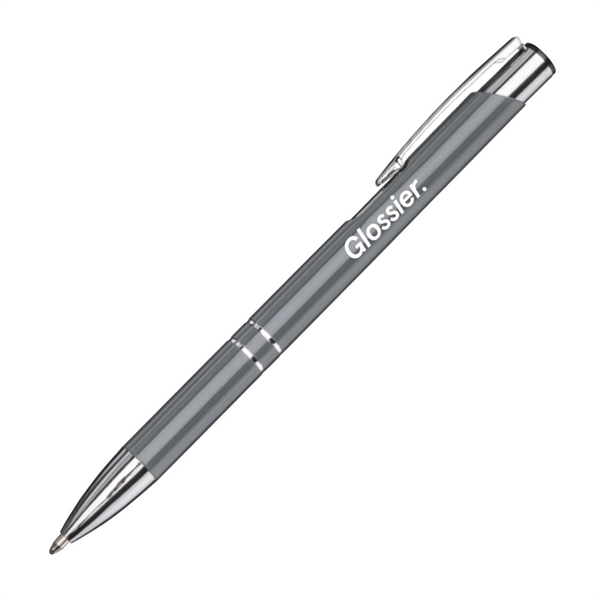 Aluminum click-action ballpoint pen with chrome trim.... from ASI 84592 St Regis Group