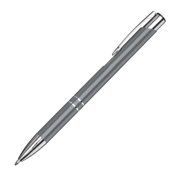Aluminum click-action ballpoint pen with chrome trim.... from ASI 84592 St Regis Group
