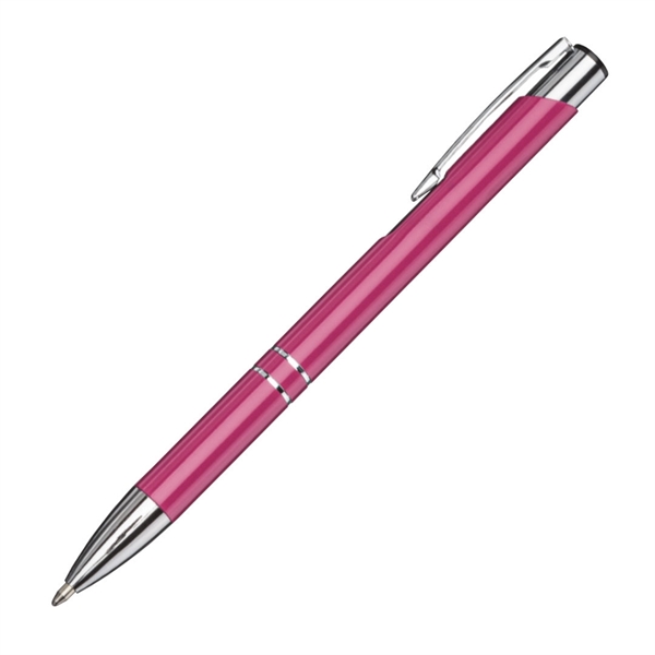 Aluminum click-action ballpoint pen with chrome trim.... from ASI 84592 St Regis Group