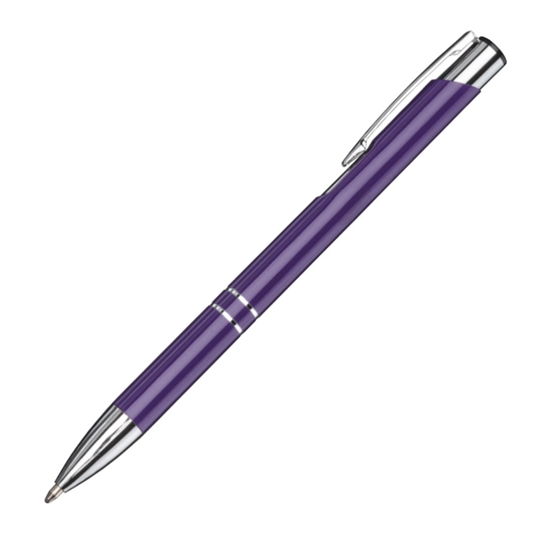 Aluminum click-action ballpoint pen with chrome trim.... from ASI 84592 St Regis Group