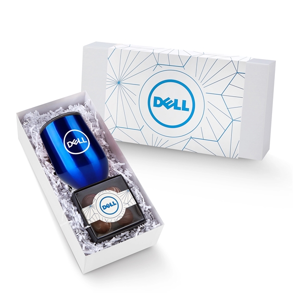 12 oz. Stemless Wine Tumbler and a 4 pack of Belgian... from ASI 71685 Midnite Snax® / Promo Revolution