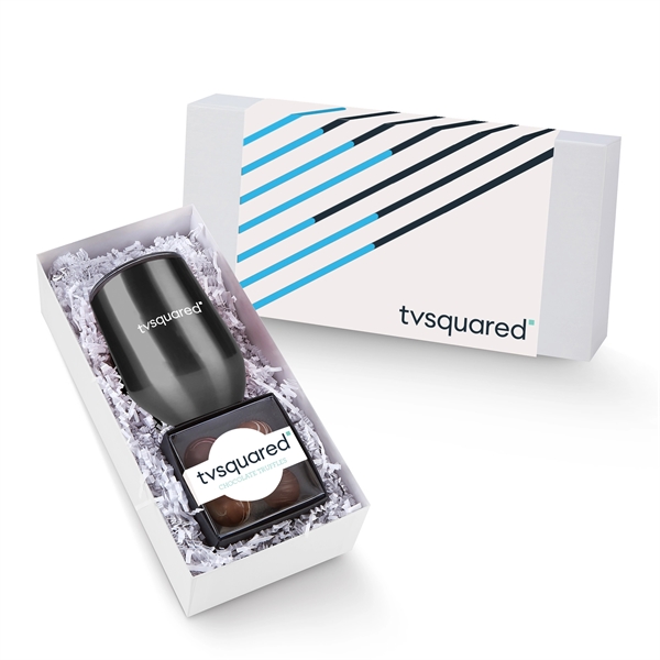 12 oz. Stemless Wine Tumbler and a 4 pack of Belgian... from ASI 71685 Midnite Snax® / Promo Revolution