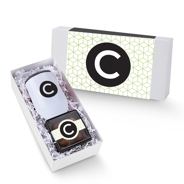 12 oz. Stemless Wine Tumbler and a 4 pack of Belgian... from ASI 71685 Midnite Snax® / Promo Revolution