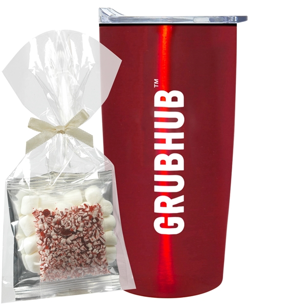 20 oz. Straight Tumbler with Plastic Liner Gift Sets filled with... from ASI 71685 Midnite Snax®