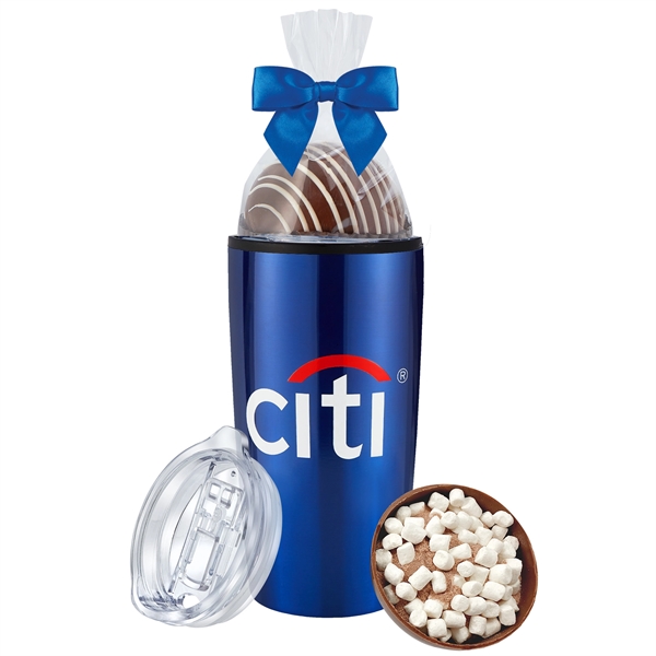 20 oz. Straight Tumbler with Plastic Liner Gift Sets filled with... from ASI 71685 Midnite Snax®