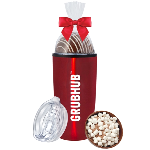 20 oz. Straight Tumbler with Plastic Liner Gift Sets filled with... from ASI 71685 Midnite Snax®