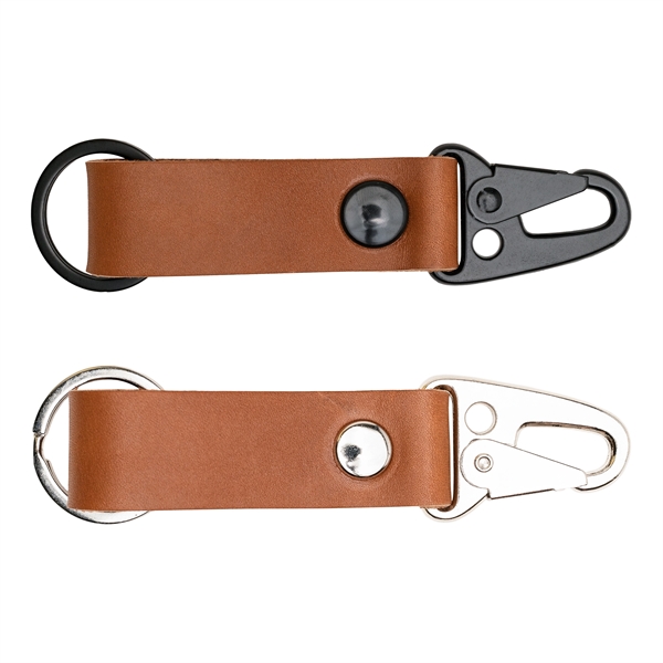 Full grain leather HK Clip keychain with multiple closure options. ... from ASI 75126 Oowee Products