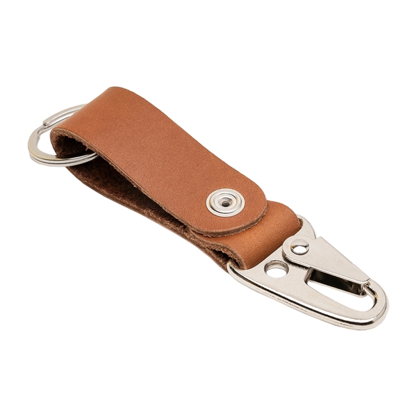 Full grain leather HK Clip keychain with multiple closure options. ... from ASI 75126 Oowee Products