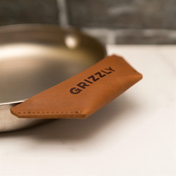 100% genuine full-grain leather skillet edge handle cover for medium and... from ASI 75126 Oowee Products