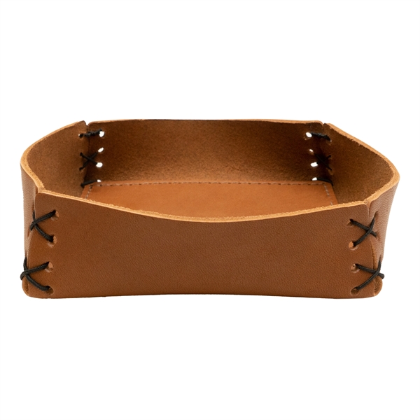 100% Genuine Leather Large Desk Tray with reenforced bottom and sewn... from ASI 75126 Oowee Products