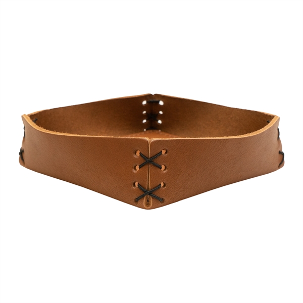 100% Genuine Leather Large Desk Tray with reenforced bottom and sewn... from ASI 75126 Oowee Products