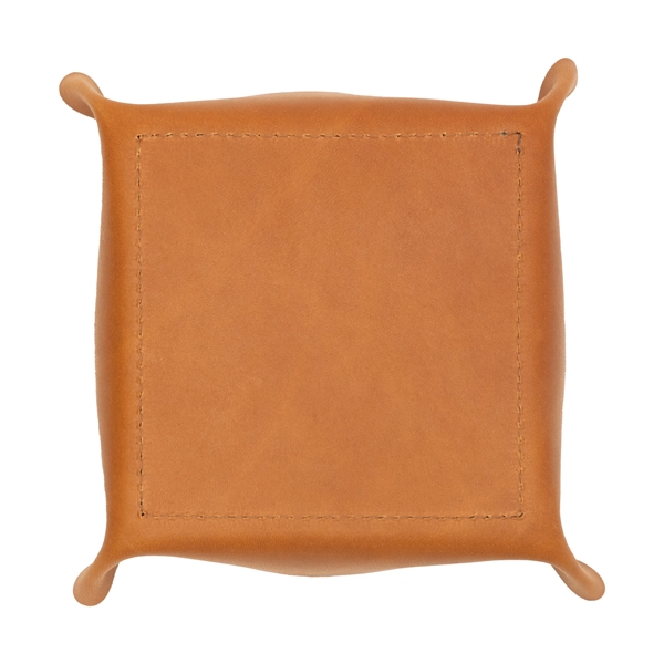 100% Genuine Leather Riveted Desk Tray with reenforced bottom and riveted... from ASI 75126 Oowee Products