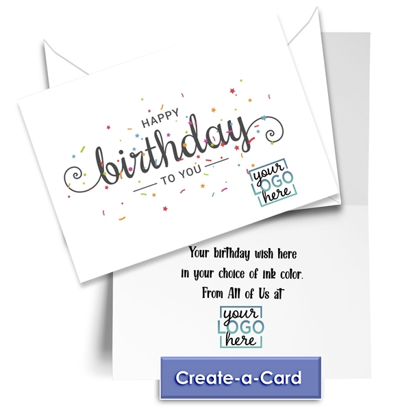 5" x 7" folding greeting card with full color digital imprinting... from ASI 45795 Colorguppy Printing
