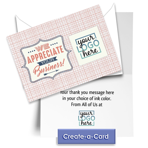 5" x 7" folding greeting card with full color digital imprinting... from ASI 45795 Colorguppy Printing