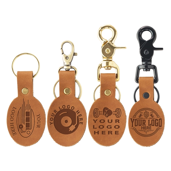 100% Full-Grain Oval Leather Keychain with multiple closure options. Handcrafted in... from ASI 75126 Oowee Products / OOWEE PRODUCTS