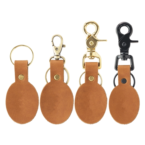 100% Full-Grain Oval Leather Keychain with multiple closure options. Handcrafted in... from ASI 75126 Oowee Products / OOWEE PRODUCTS