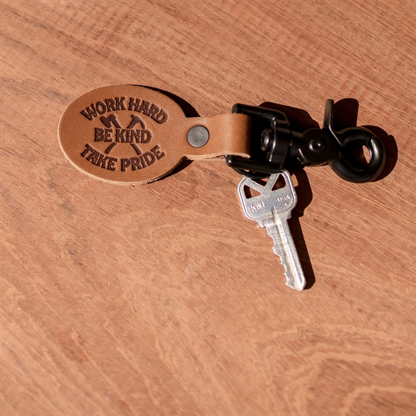 100% Full-Grain Oval Leather Keychain with multiple closure options. Handcrafted in... from ASI 75126 Oowee Products / OOWEE PRODUCTS