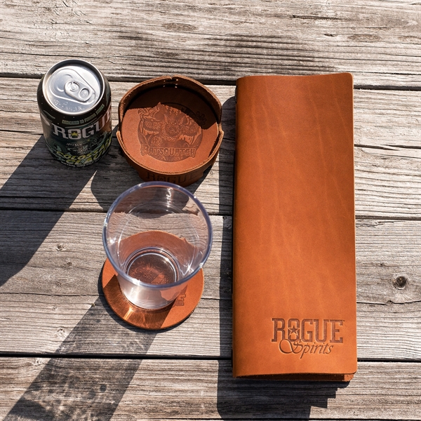 Genuine leather Simple Menu Cover Vertical - Closed (5.75"w x 9.25"h)... from ASI 75126 Oowee Products