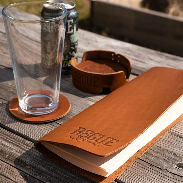 Genuine leather Simple Menu Cover Vertical - Closed (5.75"w x 9.25"h)... from ASI 75126 Oowee Products