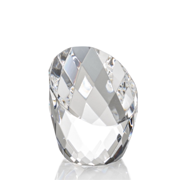 Optical crystal oval shape award with many facets.... from ASI 84592 St Regis Group / St Regis
