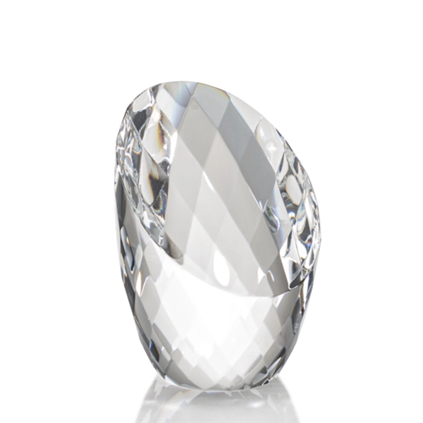 Optical crystal oval shape award with many facets.... from ASI 84592 St Regis Group / St Regis