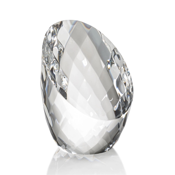 Optical crystal oval shape award with many facets.... from ASI 84592 St Regis Group / St Regis