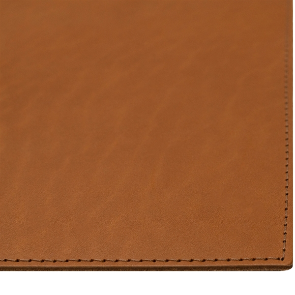 100% Full-Grain Leather 18" x 12" Desk Mat with a decorative... from ASI 75126 Oowee Products