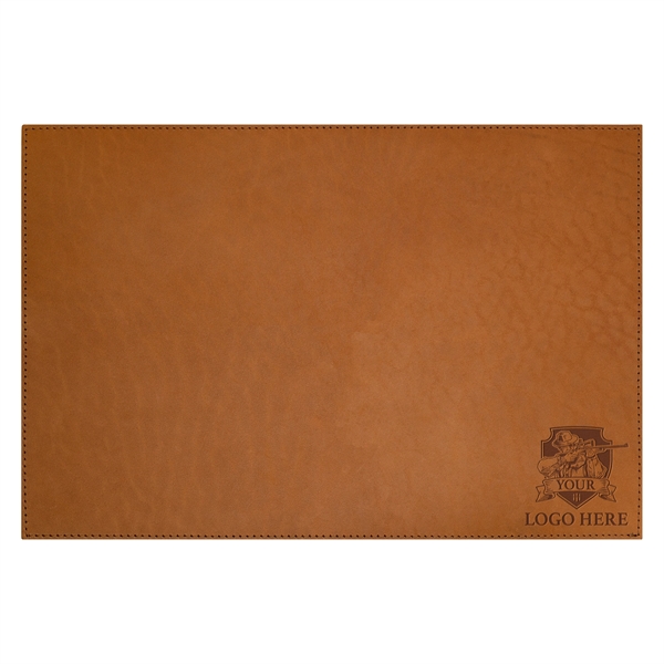 100 Genuine Leather 18" x 12" Gun Mat with a decorative... from ASI 75126 Oowee Products