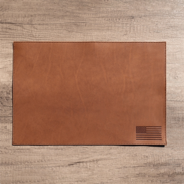 100 Genuine Leather 18" x 12" Gun Mat with a decorative... from ASI 75126 Oowee Products