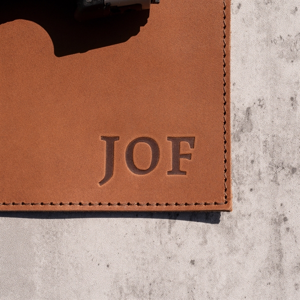 100 Genuine Leather 18" x 12" Gun Mat with a decorative... from ASI 75126 Oowee Products