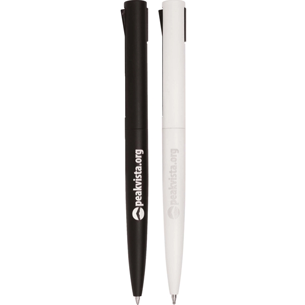Slim line executive metal pen features a unique clip retraction... from ASI 61966 HPG / Hub Pen